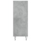 vidaXL Aparador de madera de ingeniería gris hormigón 34,5x32,5x90 cm