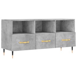 vidaXL Mueble de TV madera de ingeniería gris hormigón 102x36x50 cm