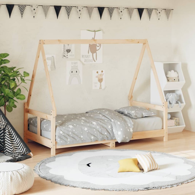 vidaXL Estructura de cama para niños madera maciza de pino 80x160 cm vidaXL Estructura de cama para niños madera maciza de pino 80x160 cm