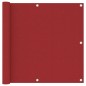 vidaXL Toldo para balcón tela oxford rojo 90x400 cm