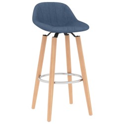 vidaXL Taburetes de cocina 2 unidades tela azul