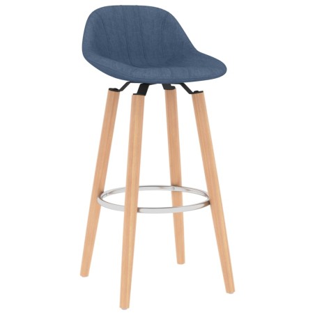 vidaXL Taburetes de cocina 2 unidades tela azul