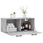 vidaXL Armario de pared madera ingeniería gris hormigón 80x36,5x35 cm vidaXL Armario de pared madera ingeniería gris hormigón 80x36,5x35 cm