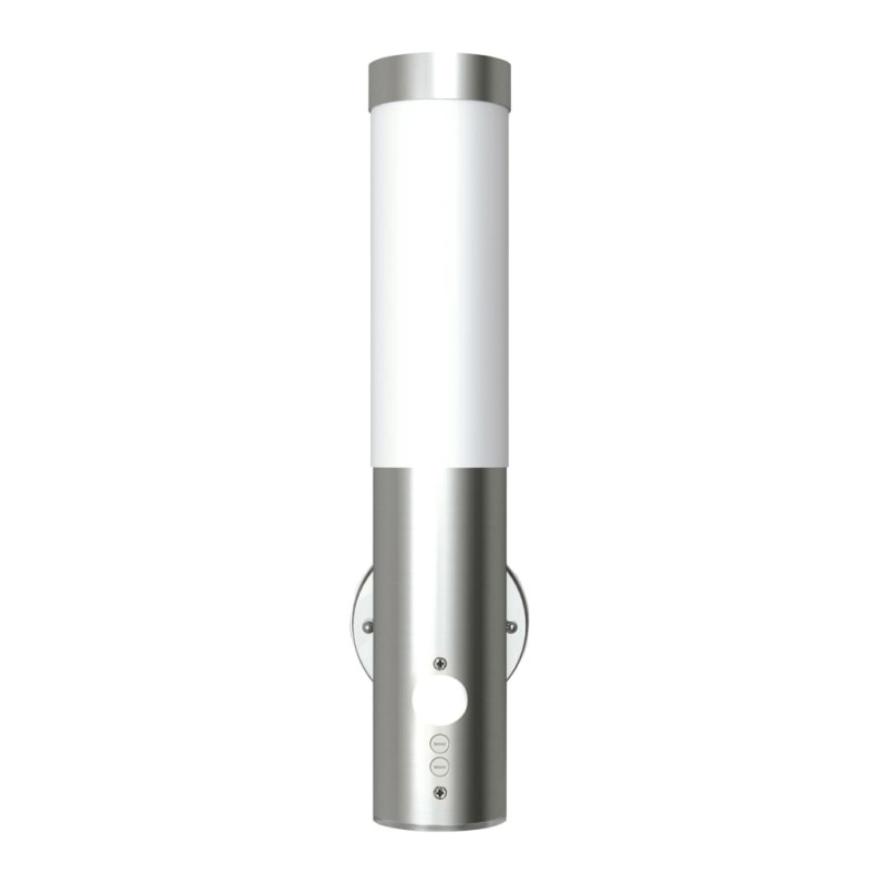 vidaXL Aplique de exterior con detector de movimiento acero inoxidable vidaXL Aplique de exterior con detector de movimiento acero inoxidable
