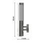 vidaXL Aplique de exterior con detector de movimiento acero inoxidable vidaXL Aplique de exterior con detector de movimiento acero inoxidable