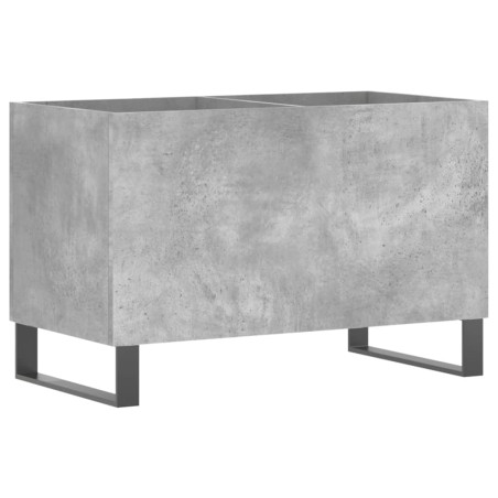 vidaXL Mueble discos madera contrachapada gris hormigón 74,5x38x48 cm