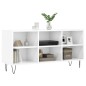 vidaXL Mueble de TV madera de ingeniería blanco brillo 103,5x30x50 cm