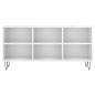 vidaXL Mueble de TV madera de ingeniería blanco brillo 103,5x30x50 cm