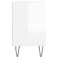 vidaXL Mueble de TV madera de ingeniería blanco brillo 103,5x30x50 cm