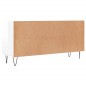 vidaXL Mueble de TV madera de ingeniería blanco brillo 103,5x30x50 cm