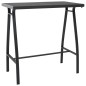 vidaXL Mesa alta de jardín vidrio templado negro 110x60x110 cm vidaXL Mesa alta de jardín vidrio templado negro 110x60x110 cm
