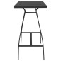 vidaXL Mesa alta de jardín vidrio templado negro 110x60x110 cm vidaXL Mesa alta de jardín vidrio templado negro 110x60x110 cm