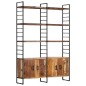 vidaXL Estantería de 4 niveles madera maciza reciclada 124x30x180 cm vidaXL Estantería de 4 niveles madera maciza reciclada 124x30x180 cm