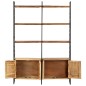 vidaXL Estantería de 4 niveles madera maciza reciclada 124x30x180 cm vidaXL Estantería de 4 niveles madera maciza reciclada 124x30x180 cm