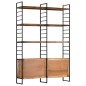 vidaXL Estantería de 4 niveles madera maciza reciclada 124x30x180 cm vidaXL Estantería de 4 niveles madera maciza reciclada 124x30x180 cm