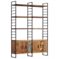vidaXL Estantería de 4 niveles madera maciza reciclada 124x30x180 cm vidaXL Estantería de 4 niveles madera maciza reciclada 124x30x180 cm