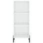 vidaXL Aparador madera de ingeniería blanco brillante 34,5x32,5x90 cm vidaXL Aparador madera de ingeniería blanco brillante 34,5x32,5x90 cm