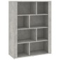 vidaXL Aparador de madera contrachapada gris hormigón 80x30x106 cm vidaXL Aparador de madera contrachapada gris hormigón 80x30x106 cm