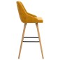 vidaXL Taburetes de cocina 2 unidades terciopelo amarillo vidaXL Taburetes de cocina 2 unidades terciopelo amarillo