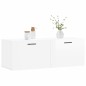 vidaXL Armario de pared madera ingeniería blanco brillo 100x36,5x35 cm vidaXL Armario de pared madera ingeniería blanco brillo 100x36,5x35 cm