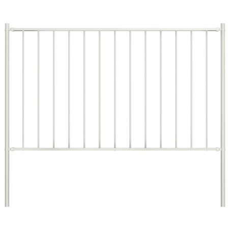 vidaXL Panel valla y postes acero recubrimiento polvo blanco 1,7x1,25m