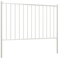 vidaXL Panel valla y postes acero recubrimiento polvo blanco 1,7x1,25m