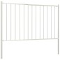 vidaXL Panel valla y postes acero recubrimiento polvo blanco 1,7x1,25m vidaXL Panel valla y postes acero recubrimiento polvo blanco 1,7x1,25m
