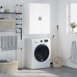 vidaXL Armario de pared blanco brillante 69,5x34x90 cm