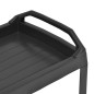 vidaXL Carrito de bebidas plástico gris antracita 69x53x72 cm