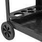 vidaXL Carrito de bebidas plástico gris antracita 69x53x72 cm