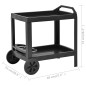 vidaXL Carrito de bebidas plástico gris antracita 69x53x72 cm