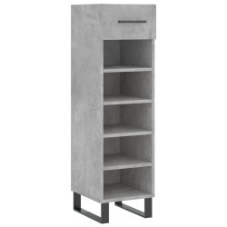 vidaXL Zapatero madera de ingeniería gris hormigón 30x35x105 cm