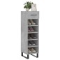 vidaXL Zapatero madera de ingeniería gris hormigón 30x35x105 cm vidaXL Zapatero madera de ingeniería gris hormigón 30x35x105 cm