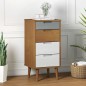 vidaXL Mesita de noche MOLDE madera maciza de pino marrón 40x35x82 cm vidaXL Mesita de noche MOLDE madera maciza de pino marrón 40x35x82 cm