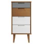vidaXL Mesita de noche MOLDE madera maciza de pino marrón 40x35x82 cm vidaXL Mesita de noche MOLDE madera maciza de pino marrón 40x35x82 cm