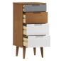 vidaXL Mesita de noche MOLDE madera maciza de pino marrón 40x35x82 cm vidaXL Mesita de noche MOLDE madera maciza de pino marrón 40x35x82 cm
