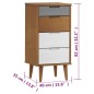 vidaXL Mesita de noche MOLDE madera maciza de pino marrón 40x35x82 cm vidaXL Mesita de noche MOLDE madera maciza de pino marrón 40x35x82 cm