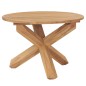 vidaXL Mesa de comedor de jardín madera maciza de teca Ø110x75 cm vidaXL Mesa de comedor de jardín madera maciza de teca Ø110x75 cm