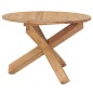 vidaXL Mesa de comedor de jardín madera maciza de teca Ø110x75 cm vidaXL Mesa de comedor de jardín madera maciza de teca Ø110x75 cm