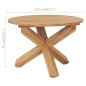 vidaXL Mesa de comedor de jardín madera maciza de teca Ø110x75 cm vidaXL Mesa de comedor de jardín madera maciza de teca Ø110x75 cm