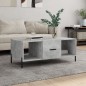 vidaXL Mesa de centro madera contrachapada gris hormigón 102x50x40 cm vidaXL Mesa de centro madera contrachapada gris hormigón 102x50x40 cm