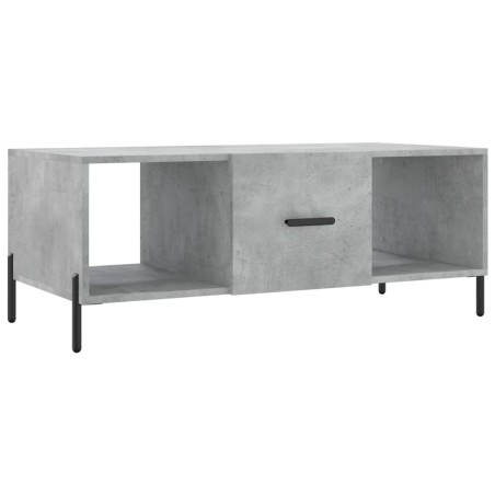 vidaXL Mesa de centro madera contrachapada gris hormigón 102x50x40 cm
