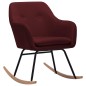 vidaXL Silla mecedora de tela rojo vino tinto vidaXL Silla mecedora de tela rojo vino tinto