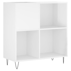 vidaXL Mueble discos madera contrachapada blanco brillo 84,5x38x89 cm
