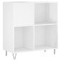 vidaXL Mueble discos madera contrachapada blanco brillo 84,5x38x89 cm vidaXL Mueble discos madera contrachapada blanco brillo 84,5x38x89 cm