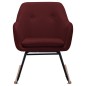 vidaXL Silla mecedora de tela rojo vino tinto vidaXL Silla mecedora de tela rojo vino tinto