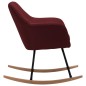 vidaXL Silla mecedora de tela rojo vino tinto vidaXL Silla mecedora de tela rojo vino tinto