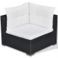 vidaXL Set muebles de jardín 6 piezas y cojines ratán sintético negro vidaXL Set muebles de jardín 6 piezas y cojines ratán sintético negro