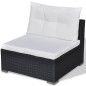 vidaXL Set muebles de jardín 6 piezas y cojines ratán sintético negro vidaXL Set muebles de jardín 6 piezas y cojines ratán sintético negro