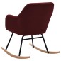 vidaXL Silla mecedora de tela rojo vino tinto vidaXL Silla mecedora de tela rojo vino tinto